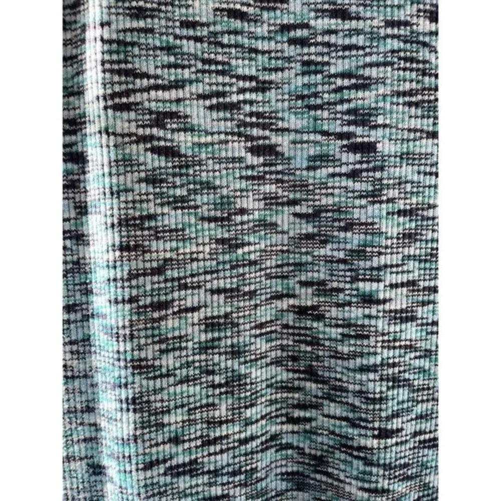 NWT lane Bryant Bodycon Blue Black Spacedye Rib Long Sleeveless Dress 18 20 Tank